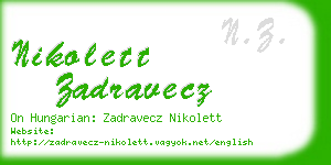 nikolett zadravecz business card